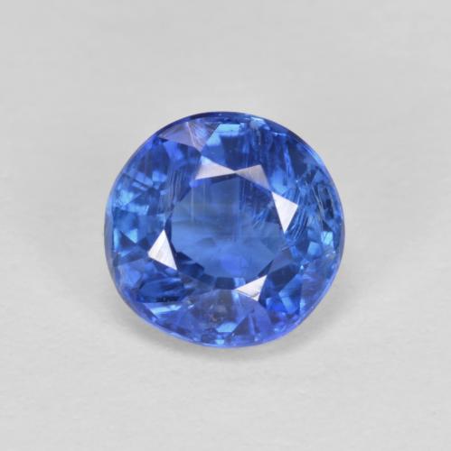 Disthène Bleu marine naturelle Coupe roude, 1.18 ct, VS-SI