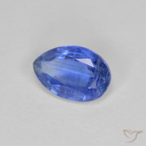 Disthène Bleu marine moyen naturelle En forme de poire, 0.81 ct, SI
