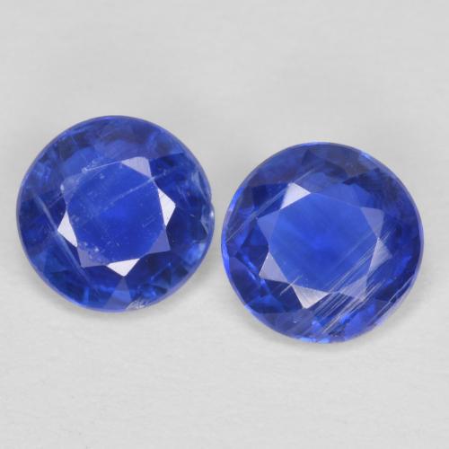 Achetez naturel 1.02ct Bleu foncé Disthène gems, Coupe roude, En provenance Népal chez GemSelect. En stock, livraison internationale!