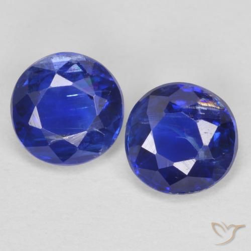 1.30ctw Naturel Bleu foncé Disthène, Tour, SI