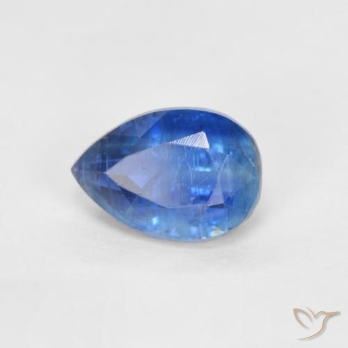 Disthène Bleu vif naturelle En forme de poire, 0.89 ct, SI