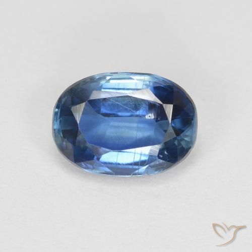 1.18ct Naturel Bleu marine Disthène, ovale, SI