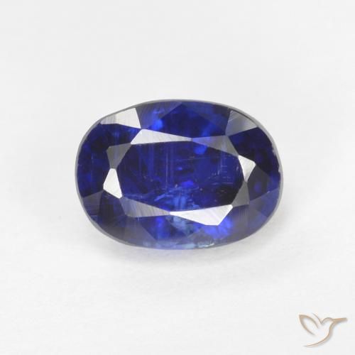 1.34ct Naturel Bleu royal Disthène, ovale, SI