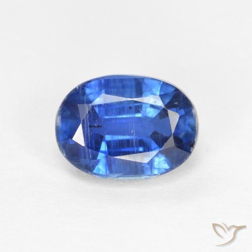 1.31ct Naturel Bleu foncé Disthène, ovale, SI
