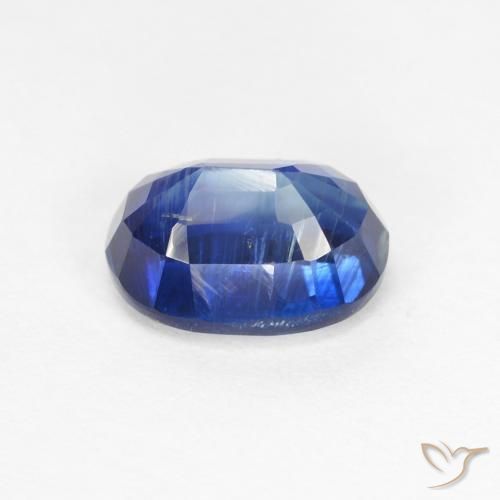 Disthène Bleu foncé naturelle ovale, 1.31 ct, SI