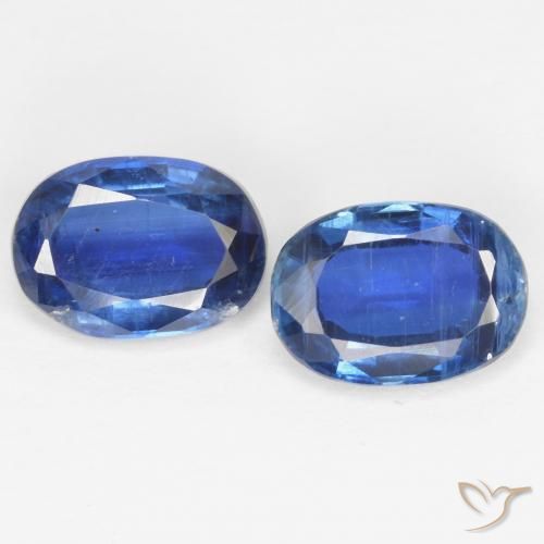 1.89ctw Naturel Bleu marine Disthène, ovale, SI