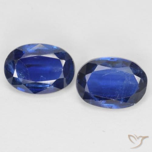 1.98ctw Naturel Bleu marine Disthène, ovale, SI