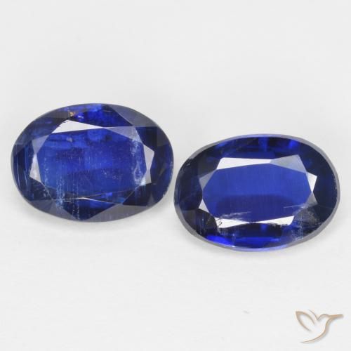 1.88ctw Naturel Bleu royal Disthène, ovale, SI
