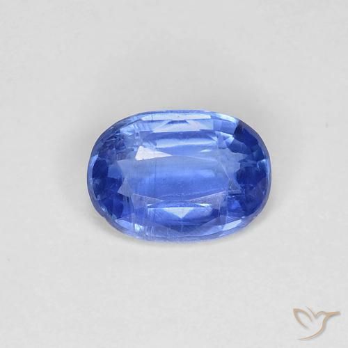 0.84ct Naturel Bleu marine moyen Disthène, ovale, VS