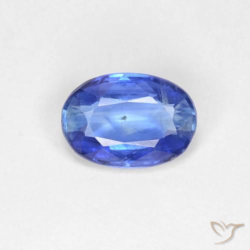 0.89ct Naturel Bleu marine moyen Disthène, ovale, VS