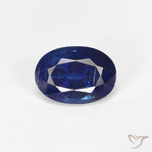 0.97ct Naturel Bleu marine Disthène, ovale, VS