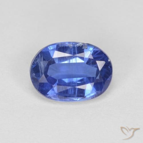 1.11ct Naturel Bleu franc Disthène, ovale, VS-SI