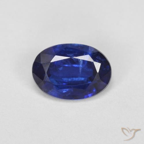 0.88ct Naturel Bleu marine intense Disthène, ovale, VS-SI