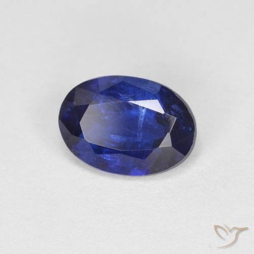 Disthène Bleu marine intense naturelle ovale, 0.88 ct, VS-SI