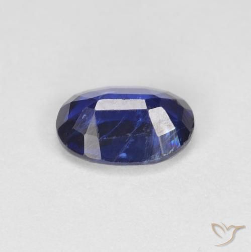 Disthène Bleu marine intense naturelle ovale, 0.88 ct, VS-SI
