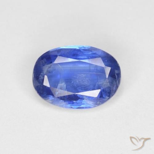 0.97ct Naturel Bleu foncé Disthène, ovale, VS-SI