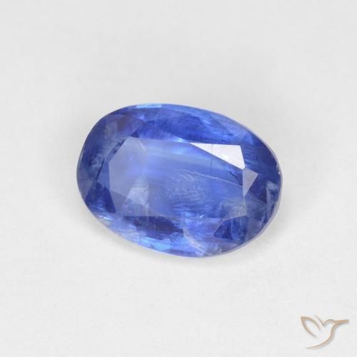 Disthène Bleu foncé naturelle ovale, 0.97 ct, VS-SI