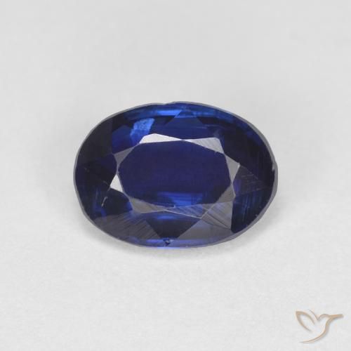 0.98ct Naturel Bleu royal Disthène, ovale, VS