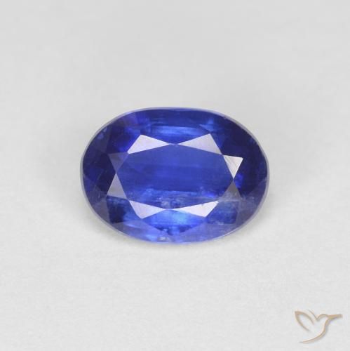 0.80ct Naturel Bleu marine Disthène, ovale, VS-SI