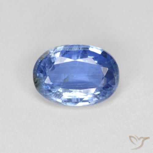 0.89ct Naturel Bleu marine léger Disthène, ovale, VS-SI