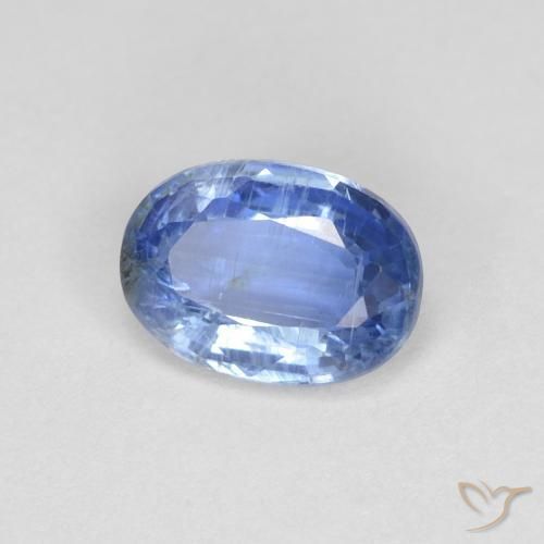 Disthène Bleu marine léger naturelle ovale, 0.89 ct, VS-SI