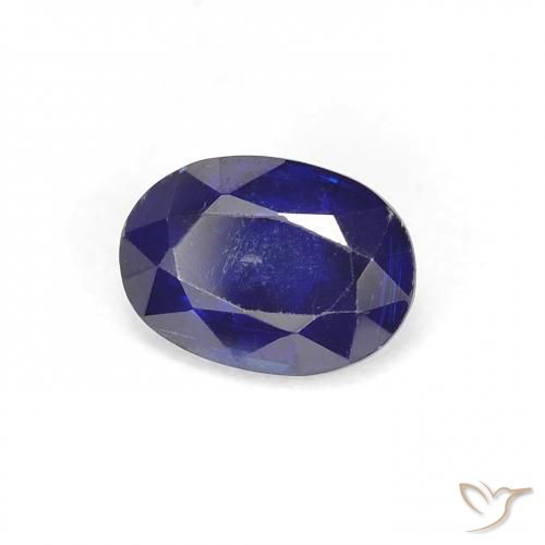 Disthène Bleu foncé naturelle ovale, 0.99 ct, VS