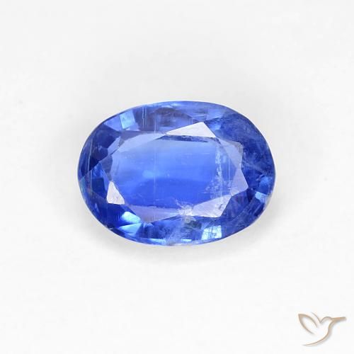 0.95ct Naturel Bleu azur profond Disthène, ovale, SI