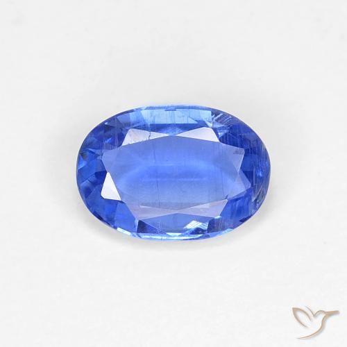 0.84ct Naturel Bleu azur profond Disthène, ovale, VS
