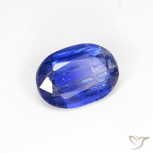 Disthène Bleu foncé naturelle ovale, 0.83 ct, SI