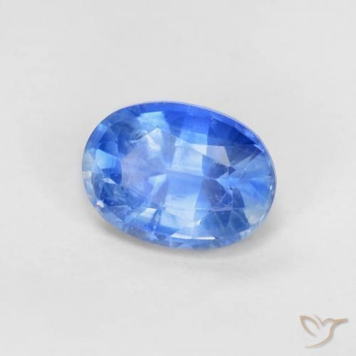 Disthène Bleu azur profond naturelle ovale, 1.17 ct, VS