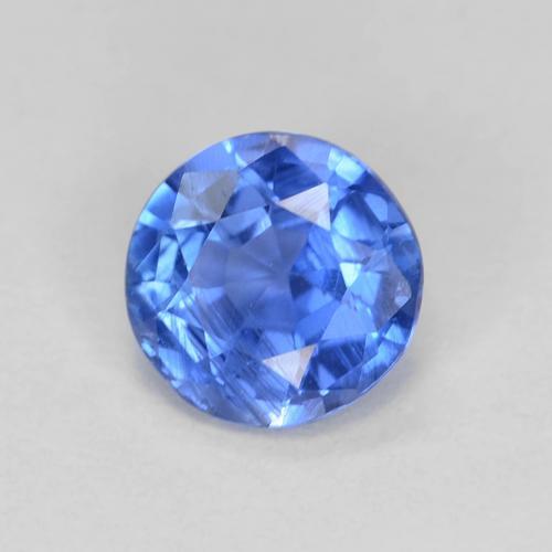 Disthène Bleu azur profond naturelle Coupe roude, 1.06 ct, VS-SI