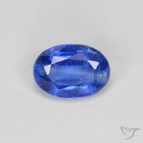 0.99ct Naturel Bleu foncé Disthène, ovale, SI