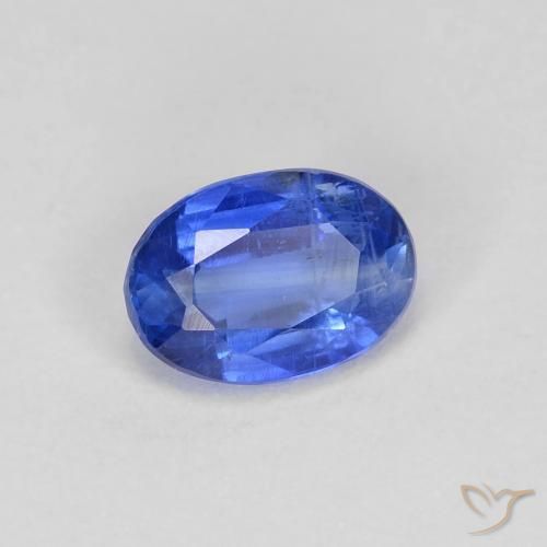 Disthène Bleu foncé naturelle ovale, 0.99 ct, SI