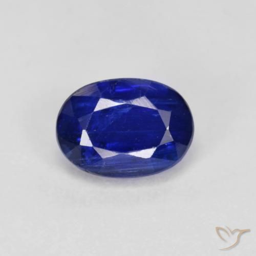1.32ct Naturel Bleu foncé Disthène, ovale, SI