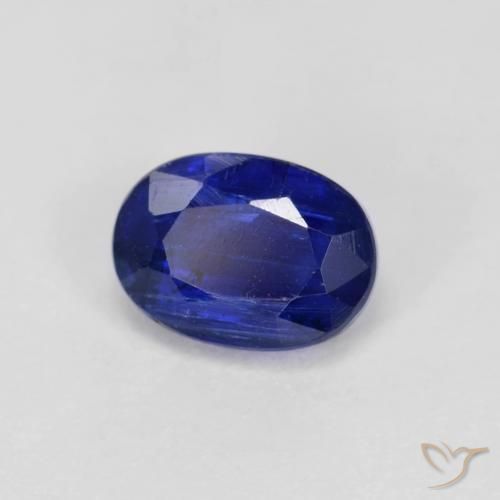 Disthène Bleu foncé naturelle ovale, 1.32 ct, SI