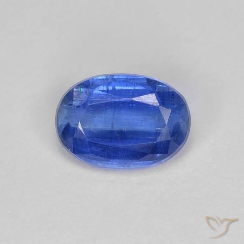 1.06ct Naturel Bleu foncé Disthène, ovale, SI
