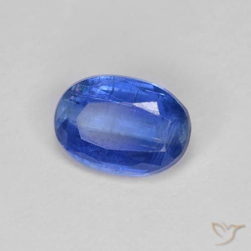 Disthène Bleu foncé naturelle ovale, 1.06 ct, SI