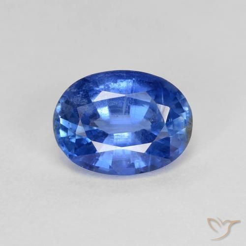 Cyanite bleue naturelle coupe ovale, 1,60 ct, VS-SI