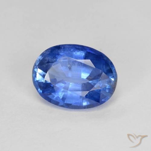 Cyanite bleue naturelle coupe ovale, 1,60 ct, VS-SI