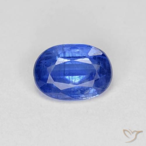 0.98ct Naturel Bleu azur profond Disthène, ovale, VS-SI