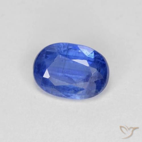 Disthène Bleu azur profond naturelle ovale, 0.98 ct, VS-SI