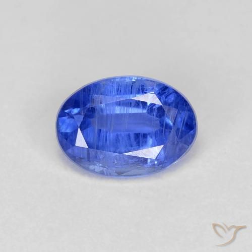 1.14ct Naturel Bleu foncé Disthène, ovale, VS-SI