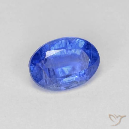 Disthène Bleu foncé naturelle ovale, 1.14 ct, VS-SI