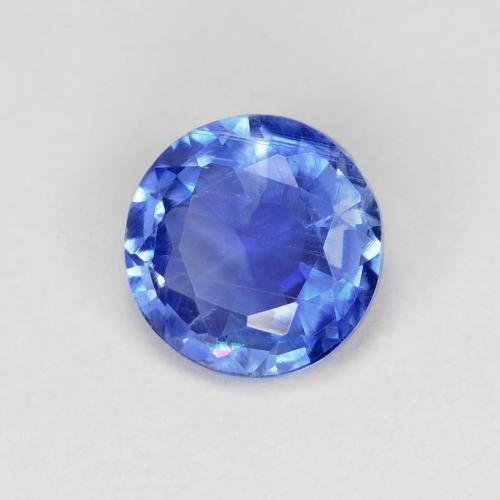 Disthène Bleu azur profond naturelle Coupe roude, 1.00 ct, VS-SI