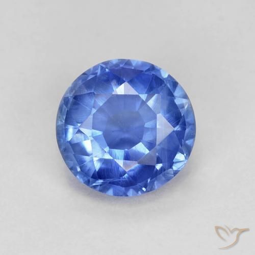 Cyanite bleue naturelle coupe roude, 1,06 ct, VS-SI