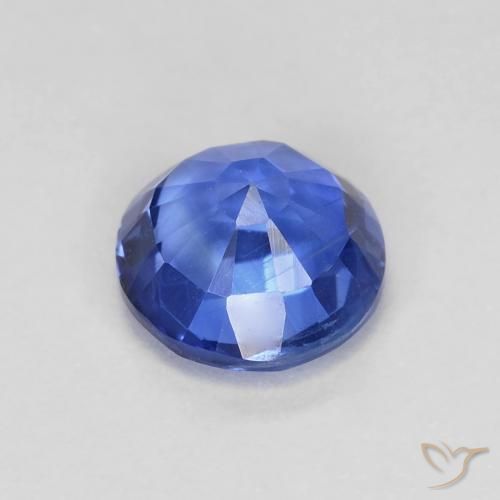 Cyanite bleue naturelle coupe roude, 1,06 ct, VS-SI