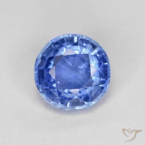 Cyanite bleue naturelle coupe roude, 0,94 ct, VS-SI