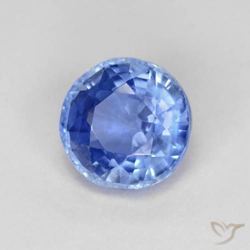 Cyanite bleue naturelle coupe roude, 0,94 ct, VS-SI
