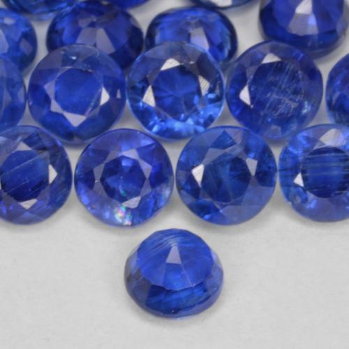 Disthène Bleu marine naturelle Coupe roude, 0.41 ct, VS-SI