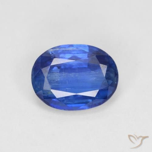 1.69ct Naturel Bleu foncé Disthène, ovale, VS-SI